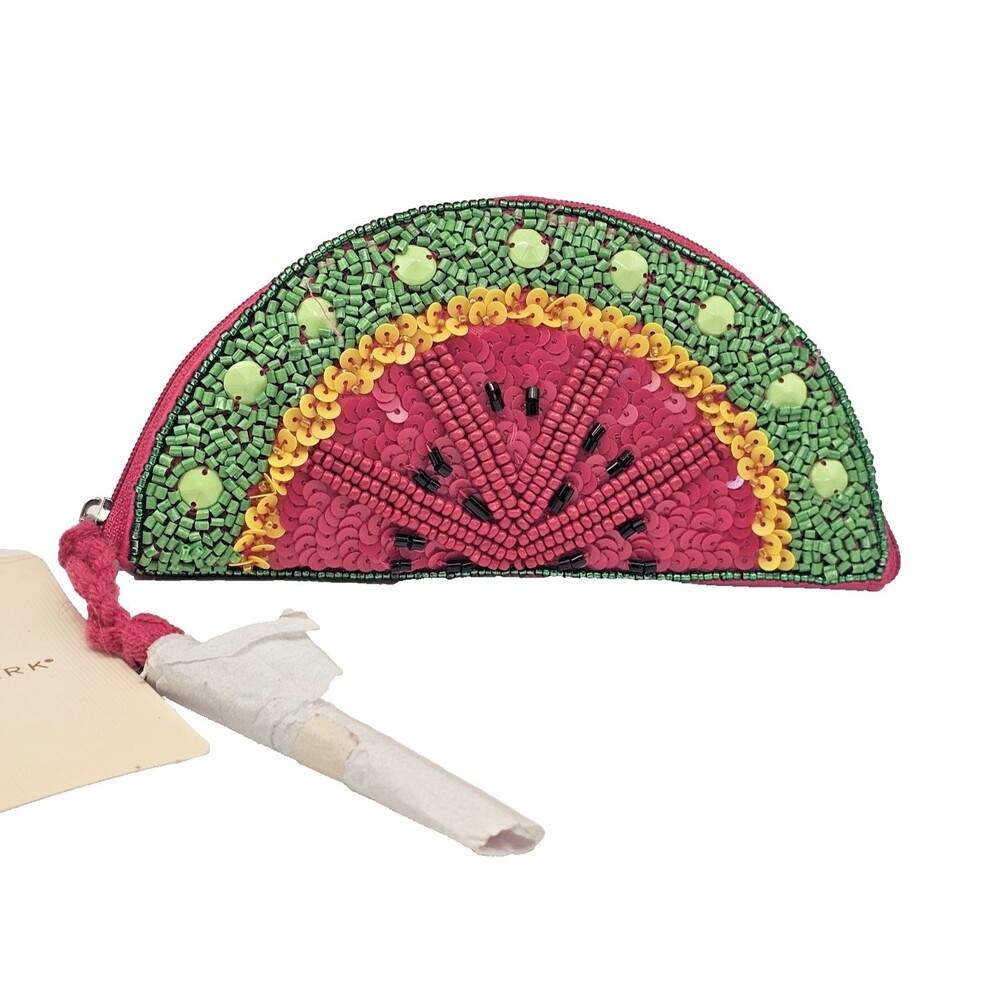 Primark Watermelon Coin/Makeup Anything Beaded Beaded Bag Must See Details! NWT